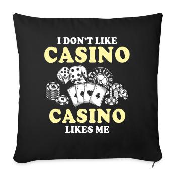Joueurs de casino casino - Housse de coussin décorative 45 x 45 cm - noir - Devant