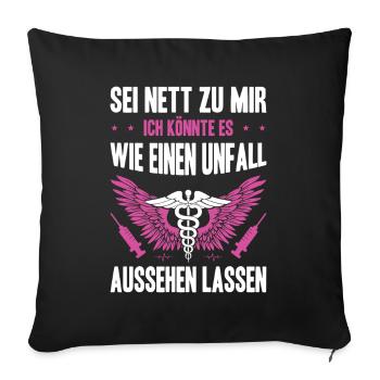 Infirmière Cadeaux Infirmière Infirmière Drôle - Housse de coussin décorative 45 x 45 cm - noir - Devant
