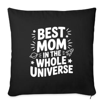 Meilleure maman du monde entier - Housse de coussin décorative 45 x 45 cm - noir - Devant