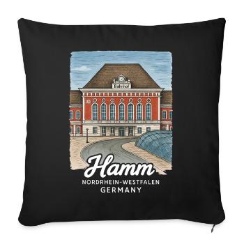 Hamm - Sofakissenbezug 45 x 45 cm - Schwarz - Vorne