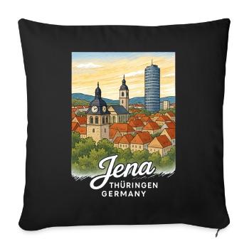 Jena - Sofa pillowcase 17,3'' x 17,3'' (45 x 45 cm) - black - Front
