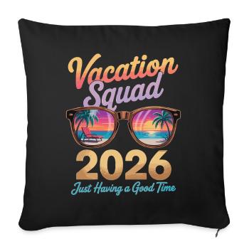 Vacances de l’équipe de vacances 2026 - Housse de coussin décorative 45 x 45 cm - noir - Devant