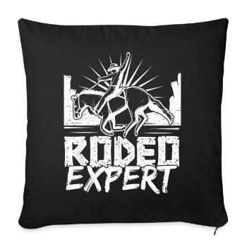 Rodeo Horse Riding Rodeo Expert Cowboy - Sofa pillowcase 17,3'' x 17,3'' (45 x 45 cm) - black - Front