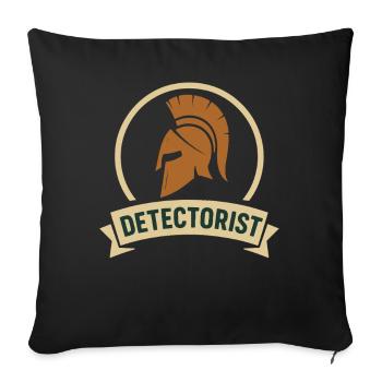 Detectorist Metal Detecting design Treasure Hunter - Sofa pillowcase 17,3'' x 17,3'' (45 x 45 cm) - black - Front