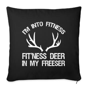 Chasse au cerf, art pour hommes, femmes chasse à la faune, - Housse de coussin décorative 45 x 45 cm - noir - Devant