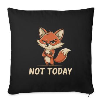 Fox Humor - Sofa pillowcase 17,3'' x 17,3'' (45 x 45 cm) - black - Front