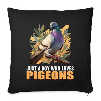 Pigeons Pigeon - Housse de coussin décorative 45 x 45 cm - noir - Devant