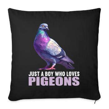Pigeons Pigeon - Housse de coussin décorative 45 x 45 cm - noir - Devant