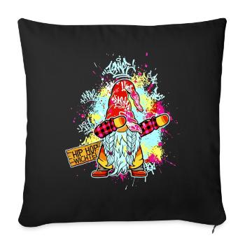 HIP HOP WICHTDeEL Dab Graffiti Rap Musik Xmas Crew - Sofakissenbezug 45 x 45 cm - Schwarz - Vorne