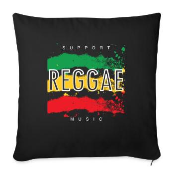 Raggae Music Rasta offre aux femmes des hommes - Housse de coussin décorative 45 x 45 cm - noir - Devant