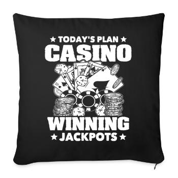 Jeu Casino Casino - Housse de coussin décorative 45 x 45 cm - noir - Devant