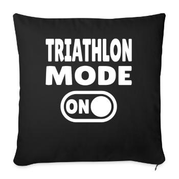Mode triathlon ACTIVÉ - Course cycliste de natation - Housse de coussin décorative 45 x 45 cm - noir - Devant