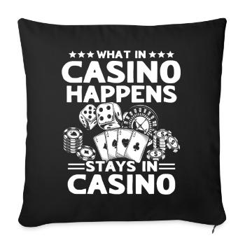 Joueurs de casino casino - Housse de coussin décorative 45 x 45 cm - noir - Devant