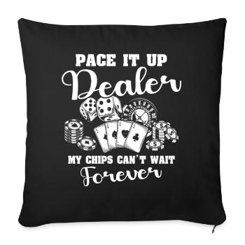 Jeu Casino Casino - Housse de coussin décorative 45 x 45 cm - noir - Devant