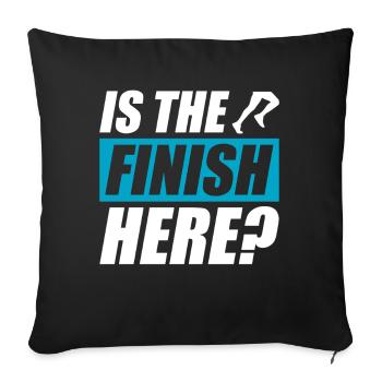 La fin est-elle là ? Coureur de course drôle - Housse de coussin décorative 45 x 45 cm - noir - Devant