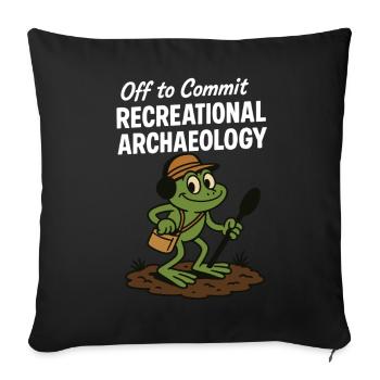 Archéologie récréative Aventure de détection de métaux - Housse de coussin décorative 45 x 45 cm - noir - Devant