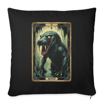 Créatures mythologiques Bunyip - Housse de coussin décorative 45 x 45 cm - noir - Devant