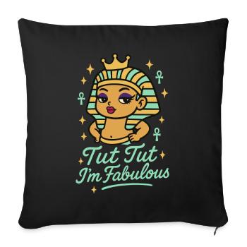 Pharaoh Archaeology in Ancient Egypt - Sofa pillowcase 17,3'' x 17,3'' (45 x 45 cm) - black - Front