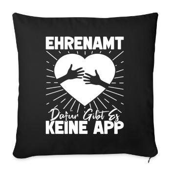 Social Worker Volunteer No App - Sofa pillowcase 17,3'' x 17,3'' (45 x 45 cm) - black - Front