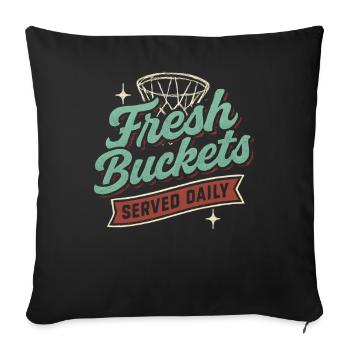 Parole de basket : humour : Idée cadeau pour joueur de basket - Housse de coussin décorative 45 x 45 cm - noir - Devant