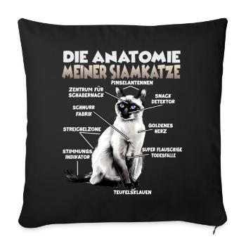 Siamese Cats T | Siamese Cat Owner Siamese Cat - Sofa pillowcase 17,3'' x 17,3'' (45 x 45 cm) - black - Front