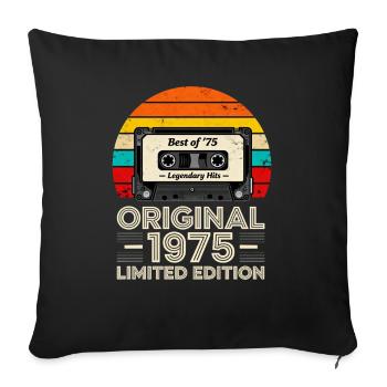 Original 1975 Limited Edition Best Of 75 - Sofa pillowcase 17,3'' x 17,3'' (45 x 45 cm) - black - Front