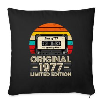 Original 1977 Limited Edition Legendary Hits - Sofa pillowcase 17,3'' x 17,3'' (45 x 45 cm) - black - Front