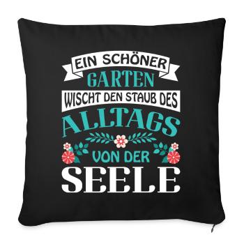 Horticulture Gardener Garden Gardening Sayings - Sofa pillowcase 17,3'' x 17,3'' (45 x 45 cm) - black - Front
