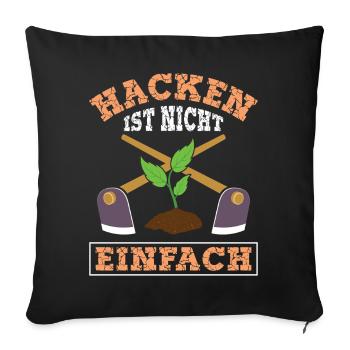 Gardener Saying Gardening Hobby Gardener Allotment Gardener - Sofa pillowcase 17,3'' x 17,3'' (45 x 45 cm) - black - Front