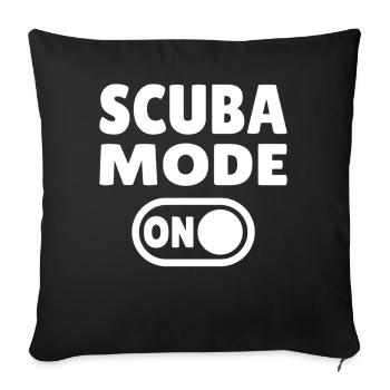 Mode Plongée ACTIVÉ - Plongeur - Housse de coussin décorative 45 x 45 cm - noir - Devant