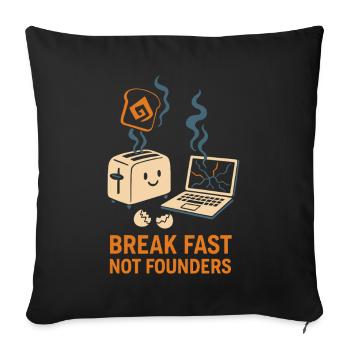 Startup Founder Survivor Burnout Recover - Sofa pillowcase 17,3'' x 17,3'' (45 x 45 cm) - black - Front