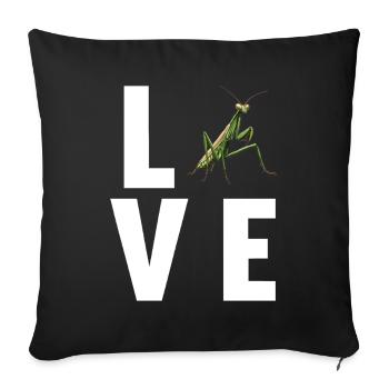 Mantes religieuses Mantes religieuses - Housse de coussin décorative 45 x 45 cm - noir - Devant