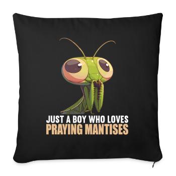Mantes religieuses Mantes religieuses - Housse de coussin décorative 45 x 45 cm - noir - Devant