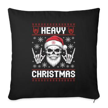 Heavy Christmas Skull Mother Metal - Housse de coussin décorative 45 x 45 cm - noir - Devant