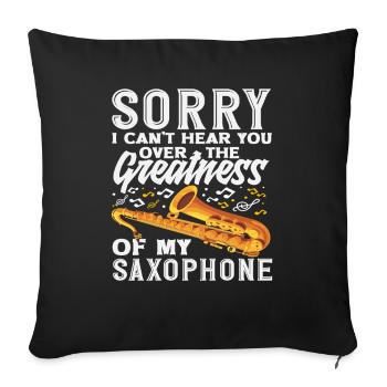 Saxophone Lover Marching Band Member Jazz - Sofa pillowcase 17,3'' x 17,3'' (45 x 45 cm) - black - Front