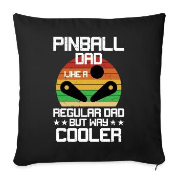 Pinball Dad Funny Arcade Gaming Humor For Pinball - Sofakissenbezug 45 x 45 cm - Schwarz - Vorne