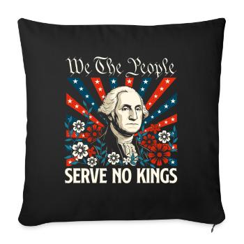 We The People Serve No Kings Democracy USA - Sofa pillowcase 17,3'' x 17,3'' (45 x 45 cm) - black - Front