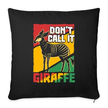 Okapi Animal - Sofa pillowcase 17,3'' x 17,3'' (45 x 45 cm) - black - Front