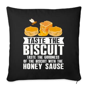 Taste the Biscuit Honey Drizzle - Sofa pillowcase 17,3'' x 17,3'' (45 x 45 cm) - black - Front