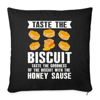 Honey Biscuit Sauce Illustration - Sofa pillowcase 17,3'' x 17,3'' (45 x 45 cm) - black - Front
