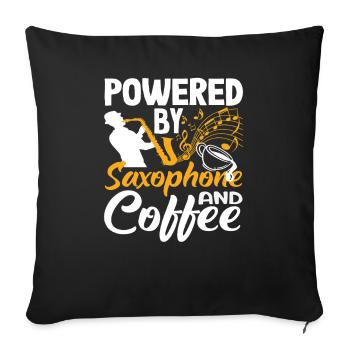 Saxophone Coffee Lover Saxophonist Musical - Housse de coussin décorative 45 x 45 cm - noir - Devant