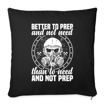  Survivalism Lover Prepping Must Haves Survivalist - Sofa pillowcase 17,3'' x 17,3'' (45 x 45 cm) - black - Front