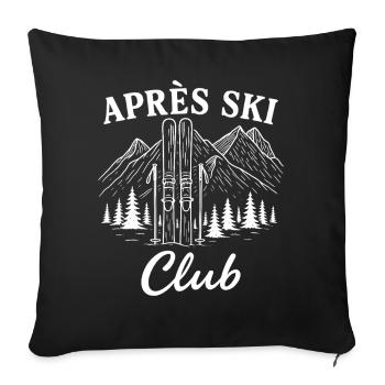 Après Ski Club - Sofa pillowcase 17,3'' x 17,3'' (45 x 45 cm) - black - Front