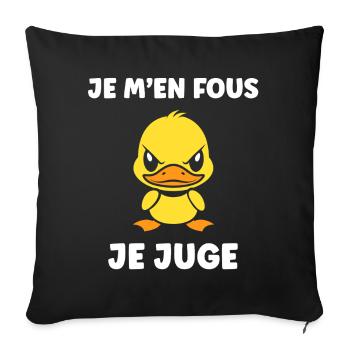 Rebel Duck I Judge - Sofa pillowcase 17,3'' x 17,3'' (45 x 45 cm) - black - Front