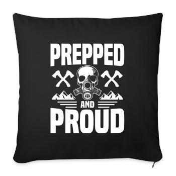  Survivalist Gear Prepper Equipment Survivalism - Sofa pillowcase 17,3'' x 17,3'' (45 x 45 cm) - black - Front
