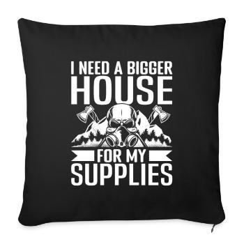  Prepper Must Haves Survivalism Lover Prepping - Sofa pillowcase 17,3'' x 17,3'' (45 x 45 cm) - black - Front
