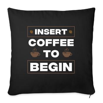 UN CAFÉ POUR COMMENCER - Housse de coussin décorative 45 x 45 cm - noir - Devant