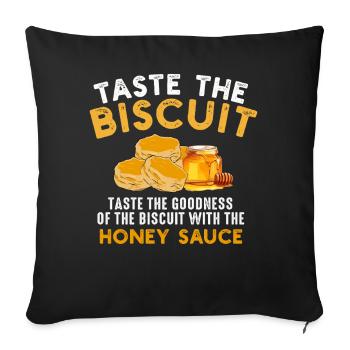 Taste the Biscuit Honey Sauce - Sofa pillowcase 17,3'' x 17,3'' (45 x 45 cm) - black - Front