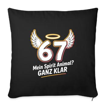 67 My Spirit Animal Clearly Birthday - Sofa pillowcase 17,3'' x 17,3'' (45 x 45 cm) - black - Front
