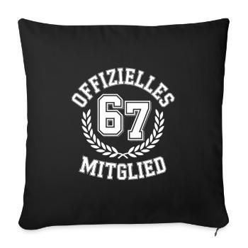Official 67 member of the 1967 Club - Sofa pillowcase 17,3'' x 17,3'' (45 x 45 cm) - black - Front